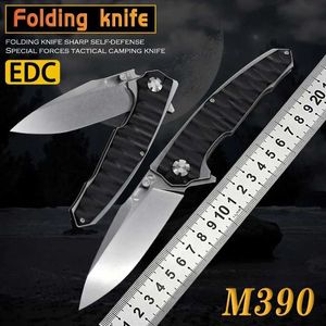 Kniv M390 BLADE G10 HANDE BALL LAWER TACTISK FICKA FACKING 60HRC utomhus campingjakt knivar Jungle livräddande verktyg G5JD