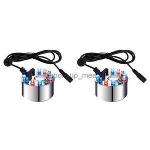 Nemlendiriciler 2x mini sis yapıcı 12 LED MISTER SIGGER Su Çeşmesi Gölet Makinesi Atomizer Cadılar Bayramı Noel YQ230927