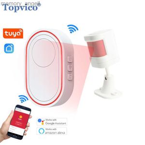 Alarm systems Topvico Wifi Motion Sensor Alarm Fall Prevention for Elderly Dementia RF433mhz Wireless Bed Alarm Caregiver Pager Tuya APP YQ230927