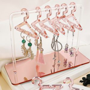 Jewelry Boxes Hangers Clear Acrylic Display Rack Earrings Hanging Clothes Stand Storage Shopwindow Manager Racks 230926