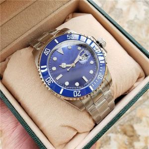 Movement watch Rolaxes watches 40mm Mens 116610 Black/Blue/Green Dail Watches Gold Clasp Ceramic Bezel Stainless Steel mens L