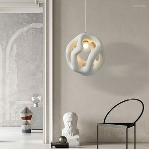 Hängslampor handgjorda polystyren wabi sabi japan stil modern nordisk personlighet hus inomhus kök vardagsrum lampan