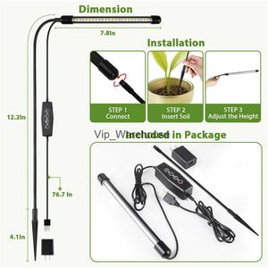 Grow Lights USB Grow Light Phytolamp for Plants Full Spectrum Dimmable 4/8/12H Timer Fitolamp Lights Home Flower Seedling Clip Phyto Lamp YQ230926 YQ230926