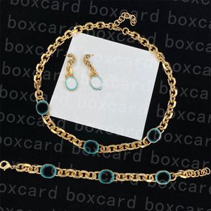 Smyckesdesigner halsband armband ring set valentine jubileum dag kvinnor hänge halsband med presentförpackning paket födelsedag dag2394