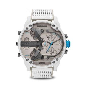 Reloj grande con esfera grande para hombre, reloj Individual a la moda, cinturón de silicona 7419, reloj de cuarzo blanco, hora deportiva de negocios para hombre Dz 2112312304