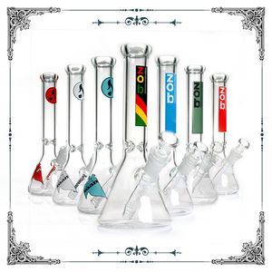 Limitowana edycja ZOB Hitman Glass Mini dolna zlewka Bong 10 cali Rasta Kolor Rurki wodne Bongs 14,4 mm złącze DAB Rig Oil Bąbel