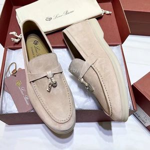 Loro Pianas Ayakkabı Lp Sıradan Erkek Kadın Loafers Düz Düşük Üst Süet İnek Deri Oxfords Tasarımcı Ayakkabı Mokasenler Mokasenler Loafer Slip Spor Alsu Elbise Ayakkabı Eur 35-45