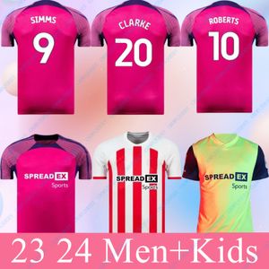 23 24 Sunderland Home Soccer Coreys Stewart Simms Roberts Amad Daku Embleton Clarke E O'Nien Pritchard Mens Kids Kit Kits Shirt