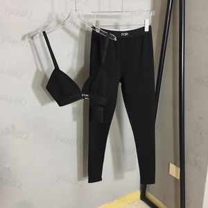 Kadın Tasarımcı Jogging Spor giyim mahsulü üst pantolon 2 İnce Egzersiz Yoga Leisure Suit