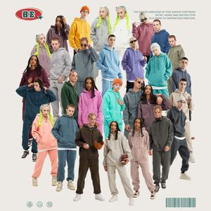 Abbigliamento da uomo | American Solid Blank 345G Coppia di marchi di moda Set Maglione con cappuccio pullover in peluche a 36 colori per uomo