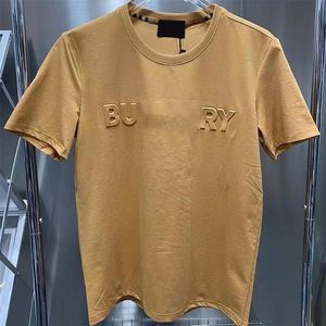 Tasarımcılar Erkek Tişörtler T-Shirts Yumuşak Pamuk Kısa Kollu T-Shirt Gömlek 3D Harf Monogrammed Anti Kırışıklık Moda Gündelik Kadın Tees Üstler Erkek Giysileri 3-Colors