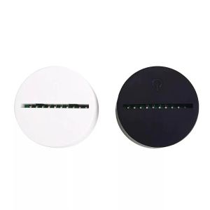 2 pçs 7 cores base da lâmpada de toque para luz noturna 3d luzes led bases branco/preto leds lâmpadas titular portalampada sem cabo usb d3.5 ll