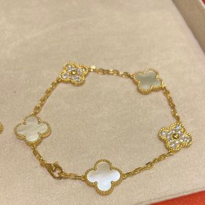 Bracelet Designer van cleef bracelet Clover Bracelet High Quality Styles Classic van cleef Clover Charm Bracelets Bangle Chain 18K Gold Agate Shell Wedding Gift
