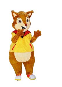 Halloween Ash The Squirrel Bear Mascot Costume Walking Halloween Suit Large Event Costume Party Dress