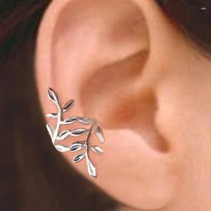 Ryggar örhängen caoshi delikat utan piercing smycken kvinnlig daglig bärbar tillbehör bladform design öron manschett gåva
