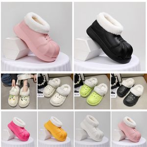 Boots Designer Lovely Hair Lamb Short for Women Men Warm Winter Shoes White Brown Black Pink Outdoor Plush Comfortable Cotton Woman Slippers Eur 53 Comtable