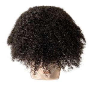 Root 6mm Wave Unit # 1b Sostituzione dei capelli umani vergini europei neri 8x10 Mono parrucchino per uomini neri