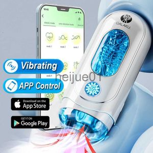 Masturbators App Control Automatic Male Masturbator Cup Blowjob Sex Toys Vagina Masturbation Vibrating Pussy Oviter Cock Fördröjning Ejakulation X0926