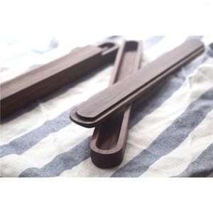 Chopsticks Portable Outdoor Travel Tableware Walnut Solid Wood With Box Case