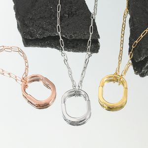 collane in argento placcato oro rosa 18 carati 925 collana ad anello per donne ragazze adolescenti set alla moda braccialetto a catena moda festa madre fidanzamento gioielli regali scatola da donna