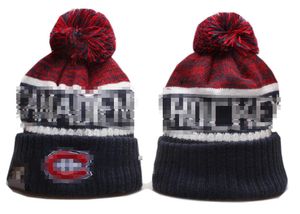 Montreal Beanie Canadiens Beanies Kuzey Amerika Hokey Top Takımı Yan Yama Kış Yün Spor Şapkası Kafatası Kapakları A3