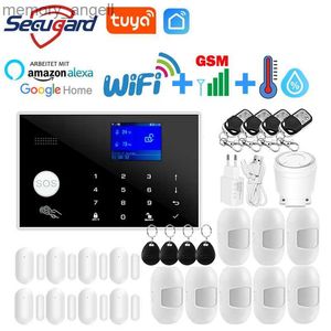 Systemy alarmowe Wi -Fi GSM System alarmowy Tuya Smart Home Screen RFID App Touch Ceyboard House Becurglar Security Wsparcie głosowe Przełącznik głosowy YQ230927