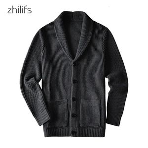 Men's Sweaters Fashion Brand Sweater Coat Coarse Wool Man Cardigan Thick Jumpers Autumn Korean Style Casual Mens Clothes 230927
