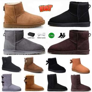 Designer mulheres ugge botas botas de couro trança confortável australiana botas camurça pele de carneiro curto uggsliess mini arco cáqui preto branco rosa marinho tênis ao ar livre com caixa