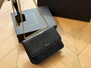 Luxury Chain Bag Designer Bags Women Crossbody Bag Fashion Shoulder Bags Crocodile Letter Envelope Purse Casual Clutch Flap Handbag