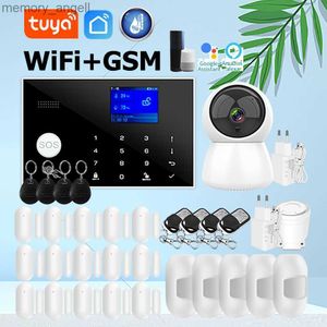 Sistemi di allarme Tuya WiFi GSM Sistema di sicurezza domestica Sistema di allarme Supporto Umidità della temperatura 433MHz Host Smart Life App Controllo Alexa YQ230927