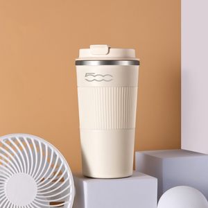 Mugs Stainless Steel Coffee Thermos Mug For Fiat 500 500C 500X Aegea Panda Uno Tipo Doblo Multipurpose Portable Car Vacuum Flasks Cup 230927