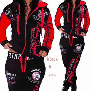 Mulheres duas peças calças zogaa conjuntos roupas hoodies 2 conjunto quente senhoras impresso roupas femininas combinando terno agasalho 230927