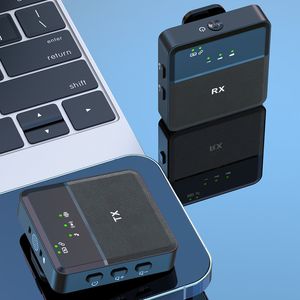 2,4-G-Wireless-Lavalier-Mikrofonsystem SX9-Sender und Empfänger-Clip-On-Mikrofon mit 3,5-mm-Audiokabel für Smartphone-Kamera