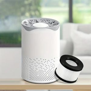 1pc, Air Purifier With HEPA Filter Cartridge, New Usb Ultraviolet Lamp Cleaner Home Desktop Hepa Filter Air Purifier