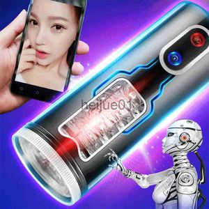 Masturbators Automatic Electric Piston Rotating Sucker Male Blowjob Masturbator Cup Voice Vagina Dildo Vibrator Sex Toys For Men Sex Machine x0926