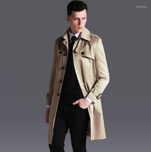 Herrgravrockar England 2023 Designer Single-Breasted Mens Man Long Coat Men kläder Slim Fit Overcoat Sleeve Spring 6xl