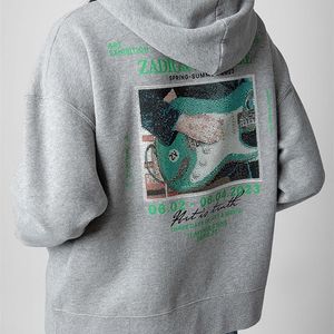 Женские толстовки с капюшоном Po Strass Sweatshirt Весенне-осенняя одежда Повседневная свободная толстовка с капюшоном Топы Женские модные пуловеры с капюшоном 230927