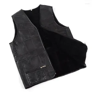 Gilet da uomo China Factory Est Pelle di pecora Lana Gilet da uomo Gilet all'ingrosso Calore invernale