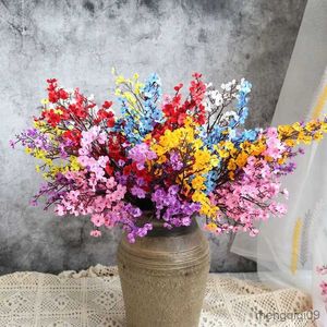 Weihnachtsdekorationen, weiße künstliche Blumen, Kirschblüten, Pflanzen, DIY, Hochzeitsstrauß, Vasen für Heimdekoration, Weihnachtszweig