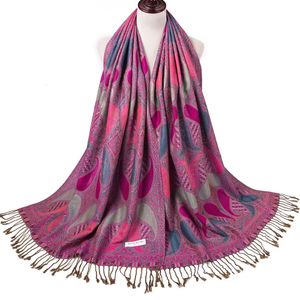 Schals Pashmina Seide Viskose Kaschmir gemischt Paisley Stola Schal Schal Quaste stilvoll groß lang leicht Luxus für Frauen 70 x 200 230927