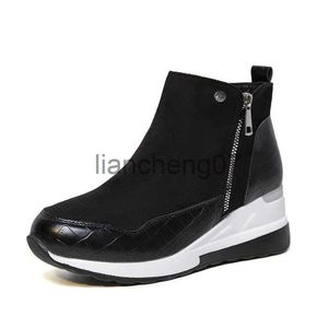 Boots Ankle Boots Women Shoes Europe 2022 New Plus Size 43 Autumn Winter Fashion Motorcycle Boots Wedges High Top Sneakers Women Shoes x0928