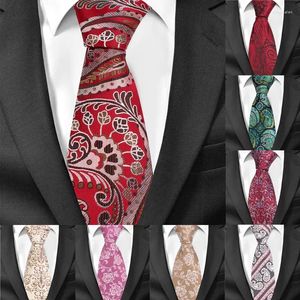 Handkerchiefs Casual Floral Ties Jacquard Classic Necktie For Men Suits Mens Business Neck Tie Cravats 8cm Width Groom Neckties