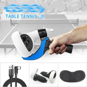 VRAR Accessorise Eleven Tischtennis-VR-Spiel-Paddelgriff für Oculus Quest 2 Link-Kabelgriffgehäuse Objektivabdeckung Zubehör 230927