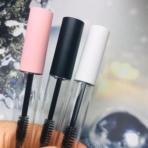 Tubo per mascara vuoto da 10 ml Bottiglia per ciglia revitalash trasparente Glassato Bianco Coperchio rosa Contenitore per imballaggio cosmetico271R