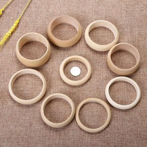 Bangle 6PCs Unfinished Natural Untreated Plain Wooden 68mm(2.68") Round Bracelet K3ND