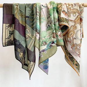 Szaliki grube odwracalne 70 cm szalik zimowe luksusowe jedwabne szaliki wełniane podwójne bokowe krawędź mała bandanas kaszmirowy paszmina 230927