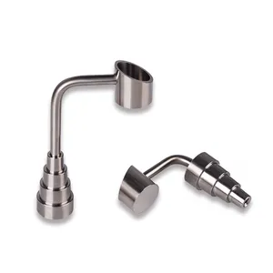 ChinaFairPrice T012 Glass Bong Tool Titanium Nail 10mm 14mm 19mm Male Female Side Arm Banger Nails 6 In 1 Water Perc Bubbler Smoking Pipe Accessories