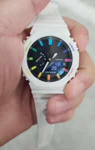 Armbanduhren Voll ausgestattete Marke Armbanduhren LED Dual Display Männer Frauen Sport Elektronische Analog Digital Wasserdichte Gummi Uhr 04