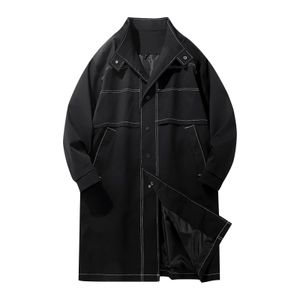 Misturas de lã masculina inverno blusão masculino estilo britânico médio manga comprida sólido casual solto casaco de alta qualidade jaqueta masculina 230928