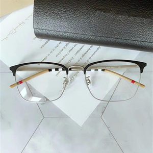 High-quality Star BE1332-D designer Eeybrow big-rim Men Glasses 56-17-145 contrasted plaid semi-rim for prescription glasses fulls283L